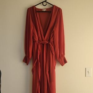 Baltic Born Deep Red Long Sleeve Dress